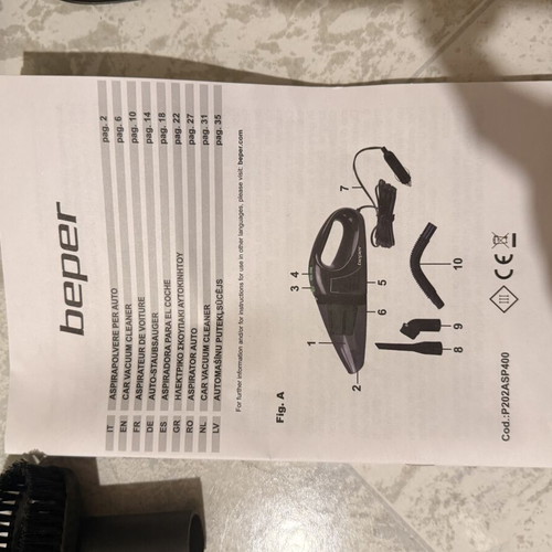 Car vacuum cleaner like new, 70W 12V with 3m cable