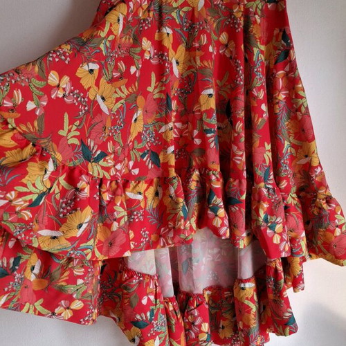 BSB asymmetrical flared skirt like new, multicolor, XS