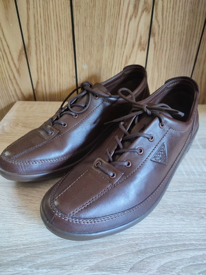 Ecco men's anatomical leather shoes size 44, new, brown