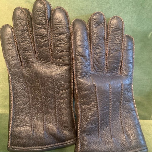 Parajumpers leather gloves like new, brown, size Large