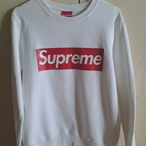 Supreme unisex sweatshirt used, size S, white
