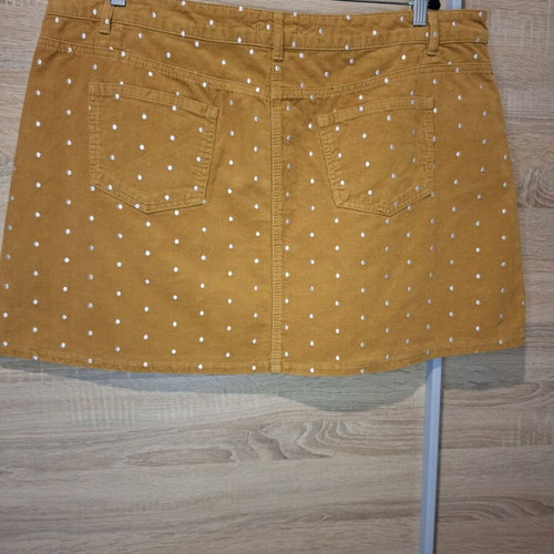 Cotton corduroy skirt TU mustard-yellow size 50-52 like new