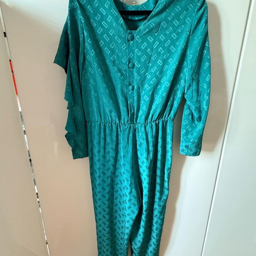 Vintage one-piece jumpsuit like new, turquoise