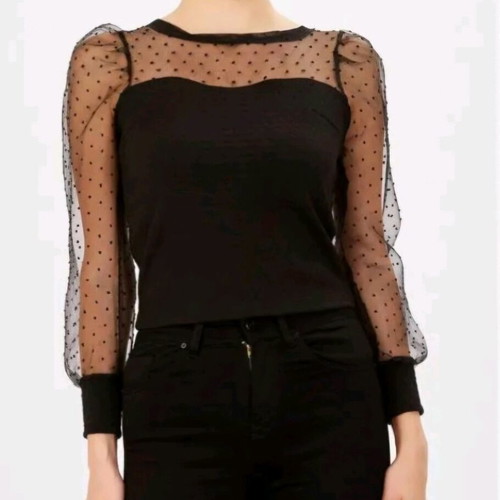 Cotton women's blouse new, size M, black