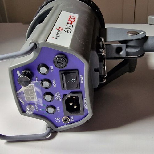 Interfit EXD400 studio flash 400Ws used with accessories