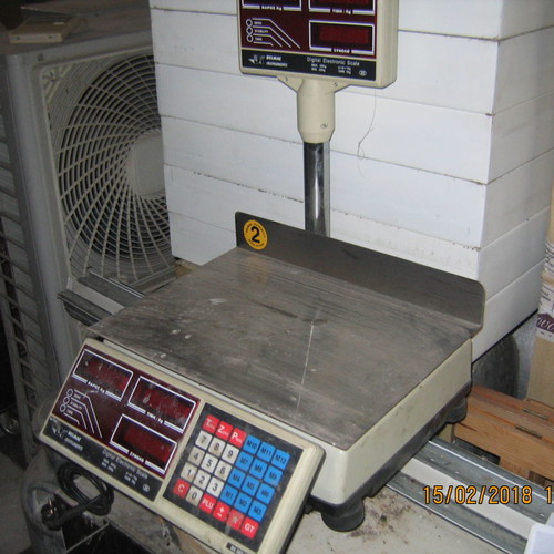 Delmac scales used, 15 kg, set of 2 pieces