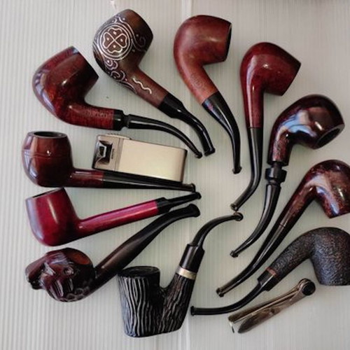 Tobacco pipes used, collection of 11 pieces