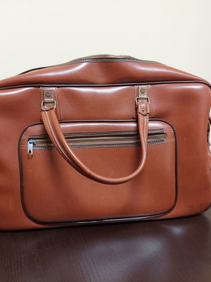 Vintage travel sack used in tan color