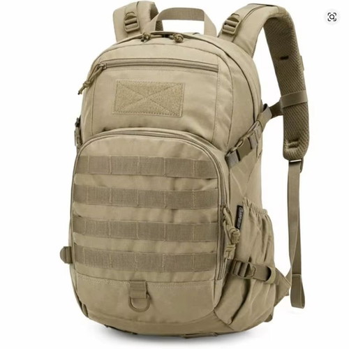 Tactical beige backpack, approx. 25L capacity
