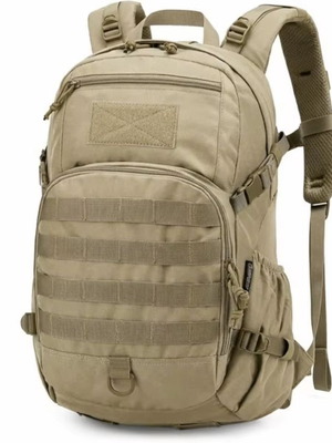 Tactical beige backpack, approx. 25L capacity