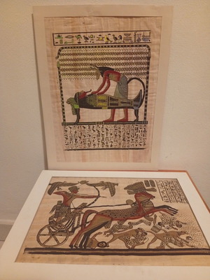 Vintage handmade Egyptian papyri like new