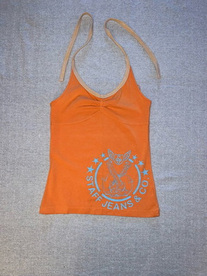 Women's used orange Staff tank top with straps