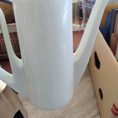 Vintage Bauscher Weiden thermal coffee pot used, mid-century German porcelain