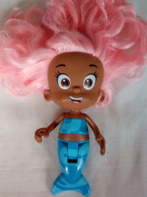 Bubble Guppies Bath Doll mermaid used, height 22 cm