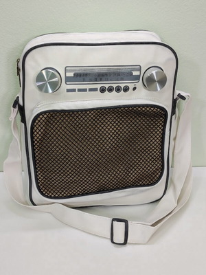 Crossbody bag retro radio style with rotating buttons new