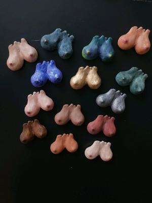 Handmade gypsum magnets new, colored