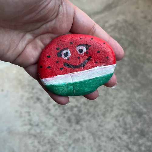 Painted stone like new, handmade