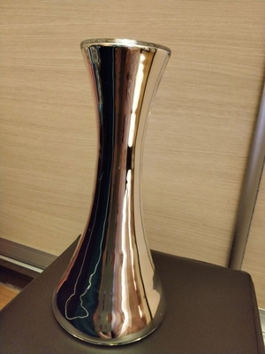 Dogale candlestick silver glass 32cm new