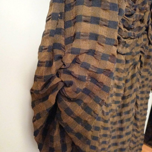 Zara dress like new with checkered pattern and pleats