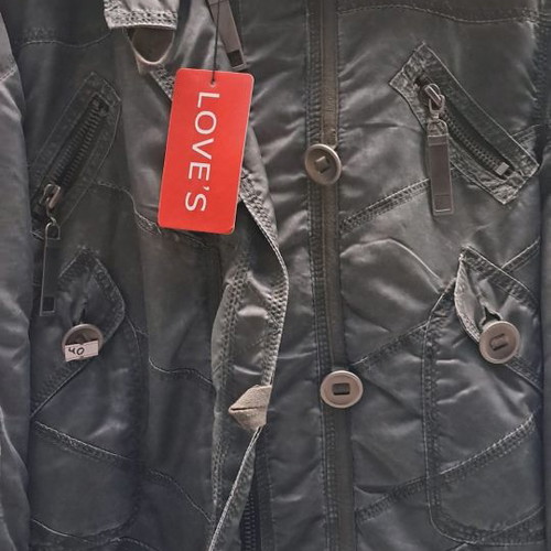 Winter jacket with hood new, gray, size L