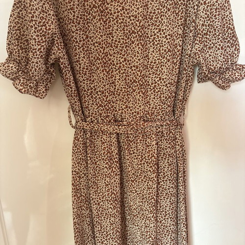 Shein leopard print maxi dress used, beige and brown, size L