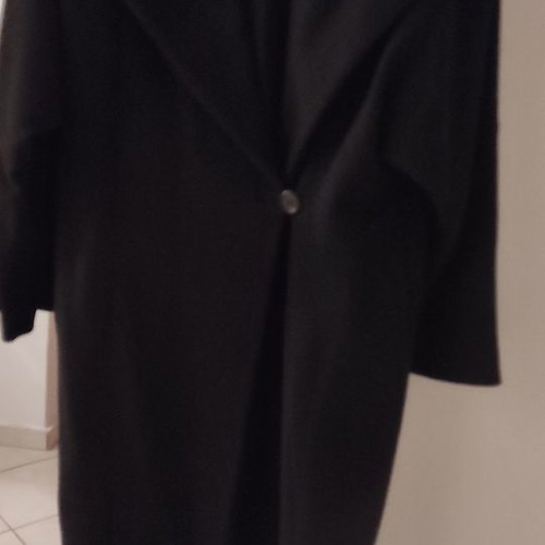 Carla C wool coat used, Italian, black, size M