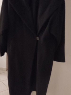 Carla C wool coat used, Italian, black, size M