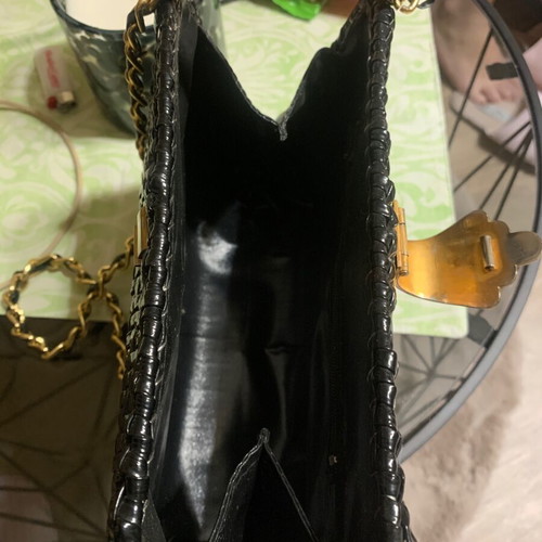 Vintage River Island shoulder bag black like new with chain