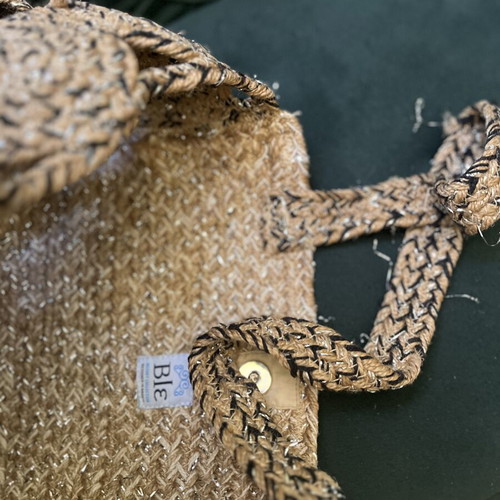 Ble Resort Collection Straw Jute Handbag like new, beige