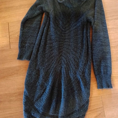 Woolnet wool cardigan like new, gray and turquoise
