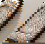 Ιερή Εικόνα Αγίου Παντελεήμονα Καινούργια Επαργυρωμένη με Χρυσές Λεπτομέρειες