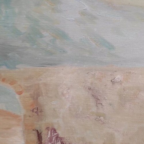 Dimitris Sarris painting used, acrylic 45x35 cm