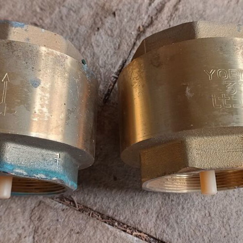 Check valves 3'' brass new, set of 2 spring type