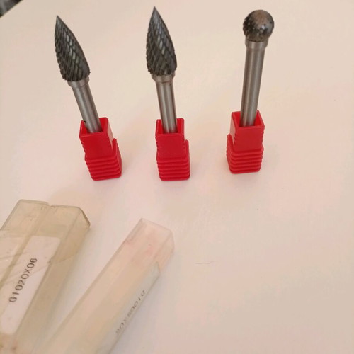 Milling cutters new, set of 4 for metal smoothing