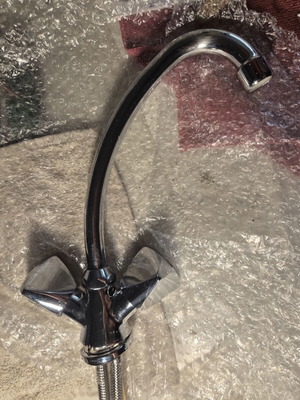 Fiore Kitchen Faucet used, authentic Italian design with triangular handles