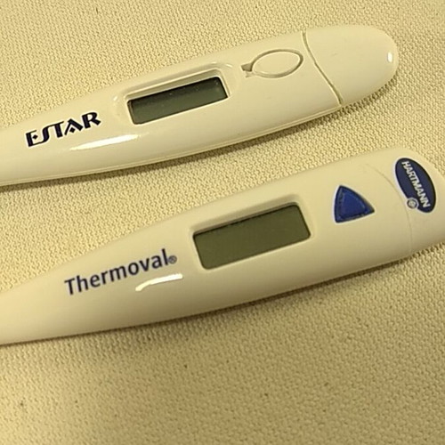 Electronic thermometers used, pack of 2, functional