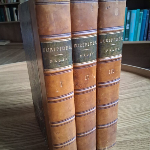 Euripides with English Commentary by F.A. Paley, used, 3 volumes