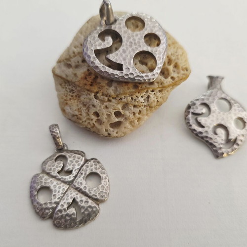 Zolotas 3 Collectible Silver Pendants 2000, 2001 & 2003 Like New