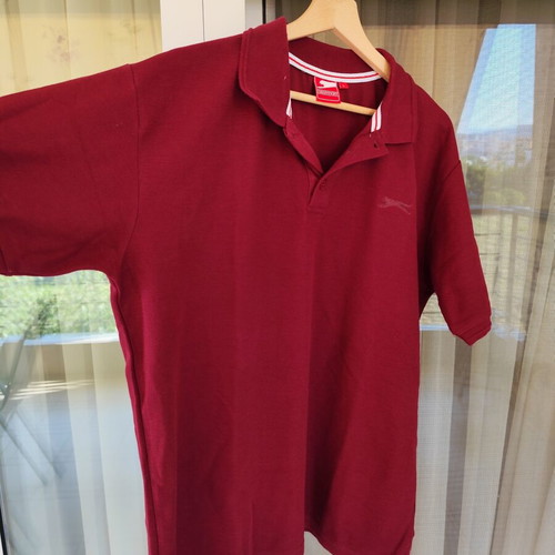 Slazenger polo shirt new, burgundy, size L