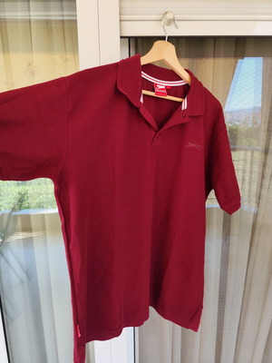 Slazenger polo shirt new, burgundy, size L
