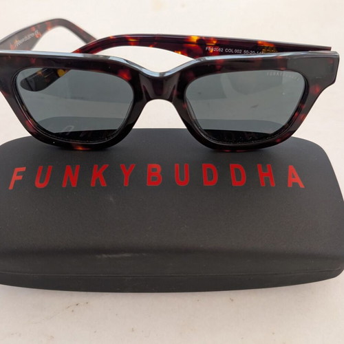 Funky Buddha sunglasses brown tortoise with green polarized lenses FBS2062/002 new