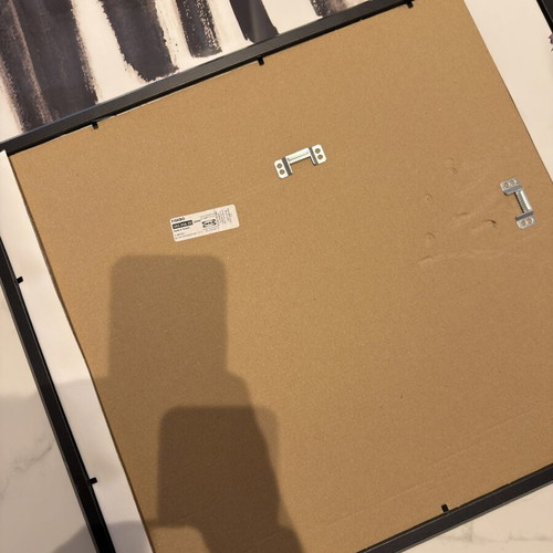 Pictures with frames black and white 50x70 used, set of 3 from Ikea
