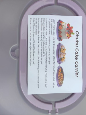 Cake Carrier with Lid and Handles, New, 25.4 cm Diameter
