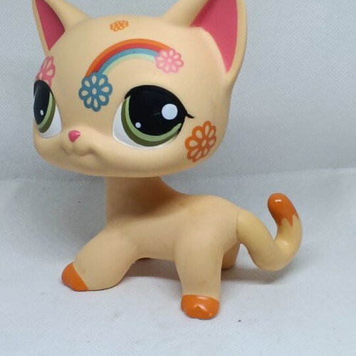 Littlest Pet Shop Jumbo Shorthair Cat Rainbow figure like new
