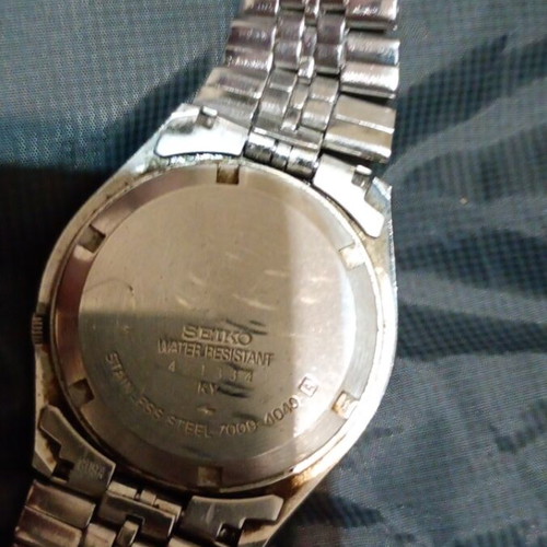 Vintage men's Seiko watch used, silver