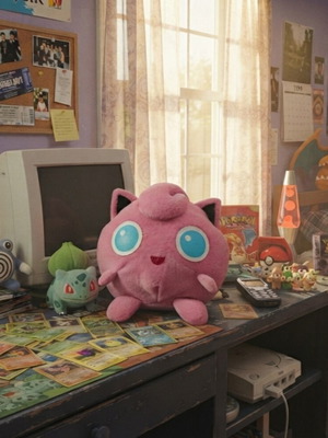 Jigglypuff Pokémon plush soft toy doll 1999 collectible vintage by Hasbro Nintendo