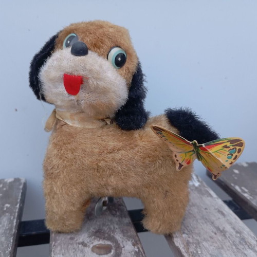 Cragstan Linerman wind-up dog used, Japan 1950