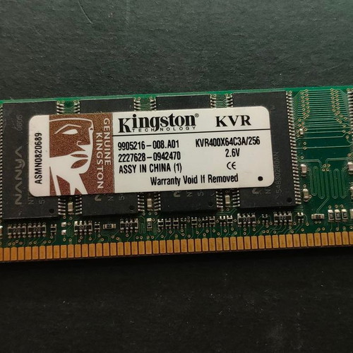 Kingston ValueRAM 256MB DDR 400MHz CL3 RAM like new