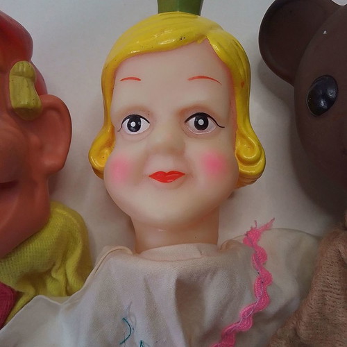 Vintage 3 glove puppets used for puppet theater