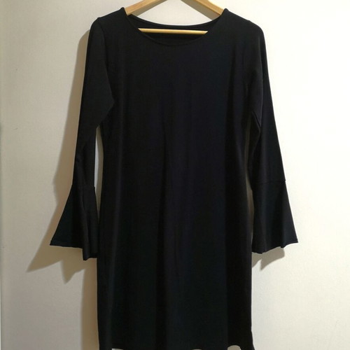 Black midi dress winter like new, size OS